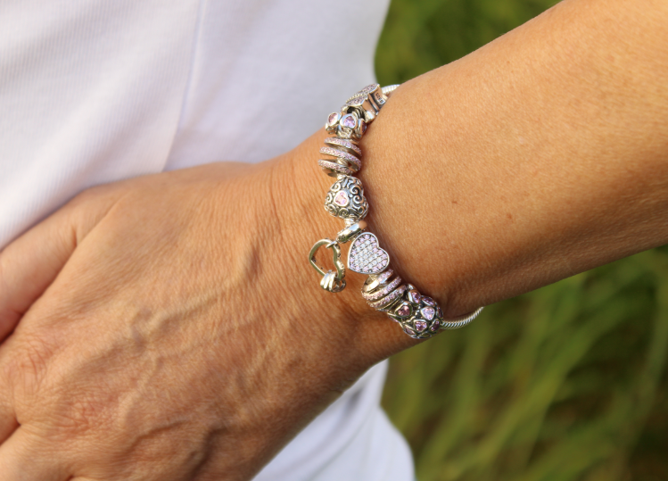 Pandacharms silber Armband mit Charms