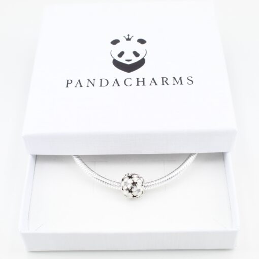 Weißer Blumenball Charm