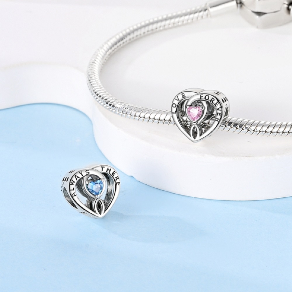 Alternative view of Love Forever Always There Herz Charm