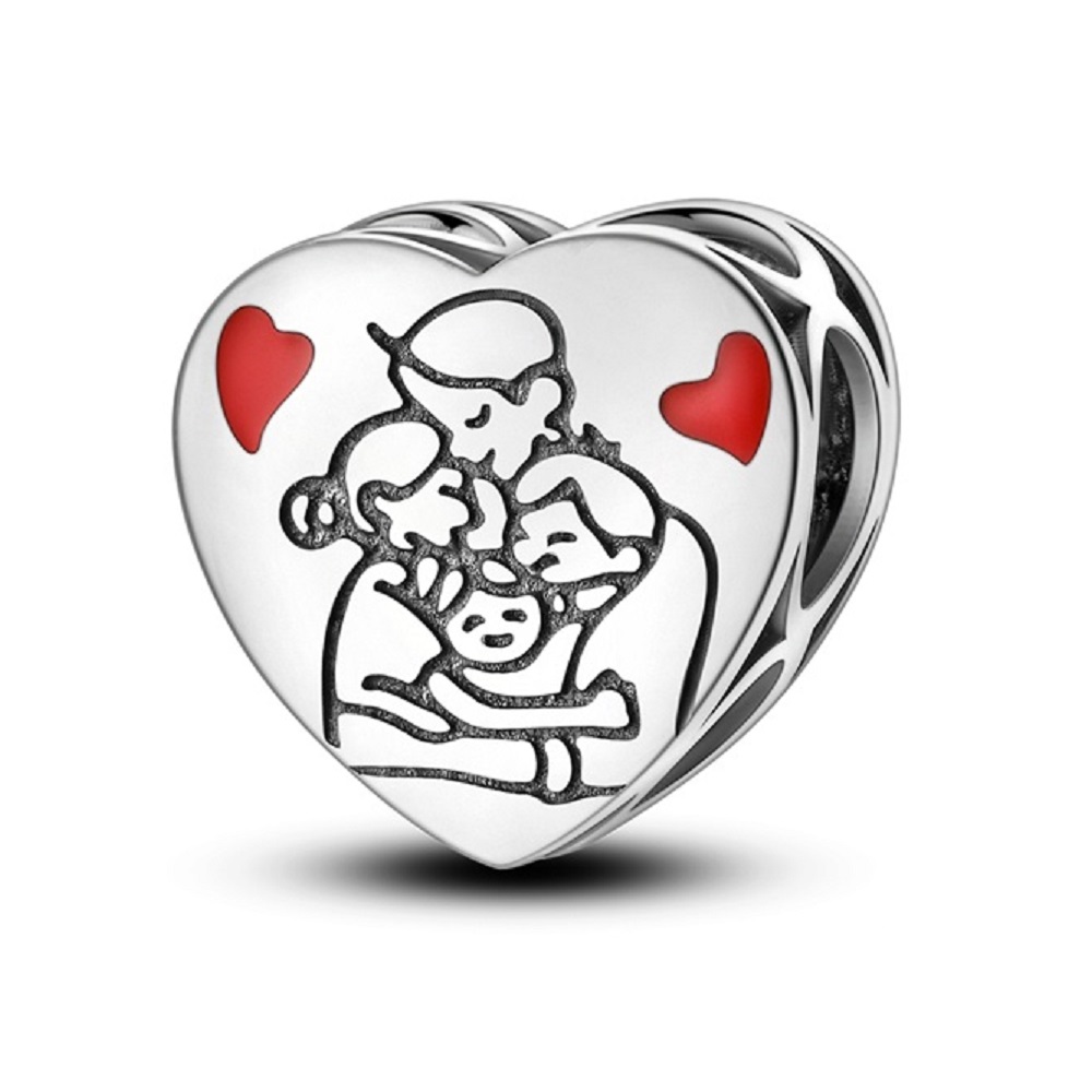 PANDACHARMS Glückliche Familie mit Herzen Charm, SKU C04026