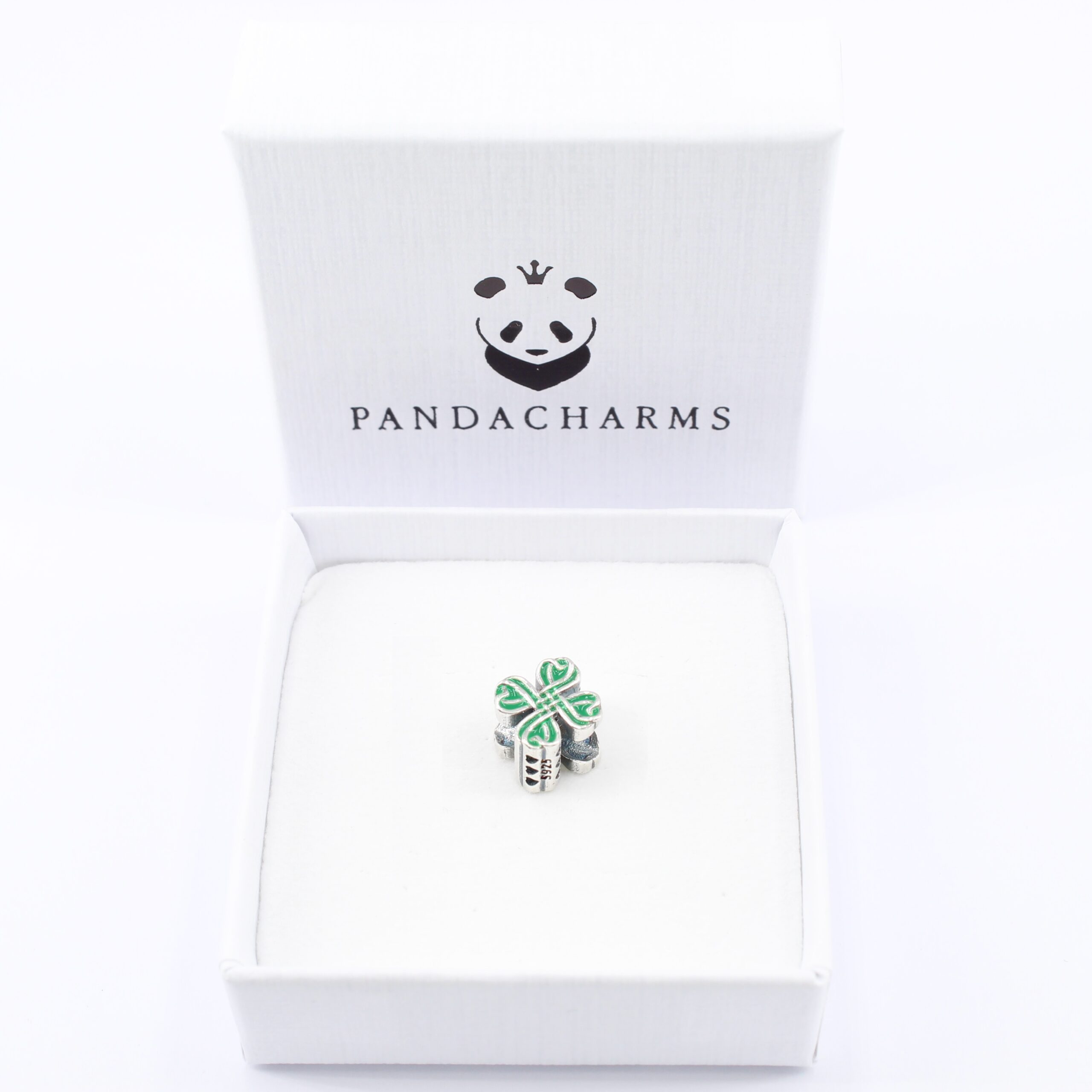 Alternative view of Vierblättriges Kleeblatt Glücksbringer Charm