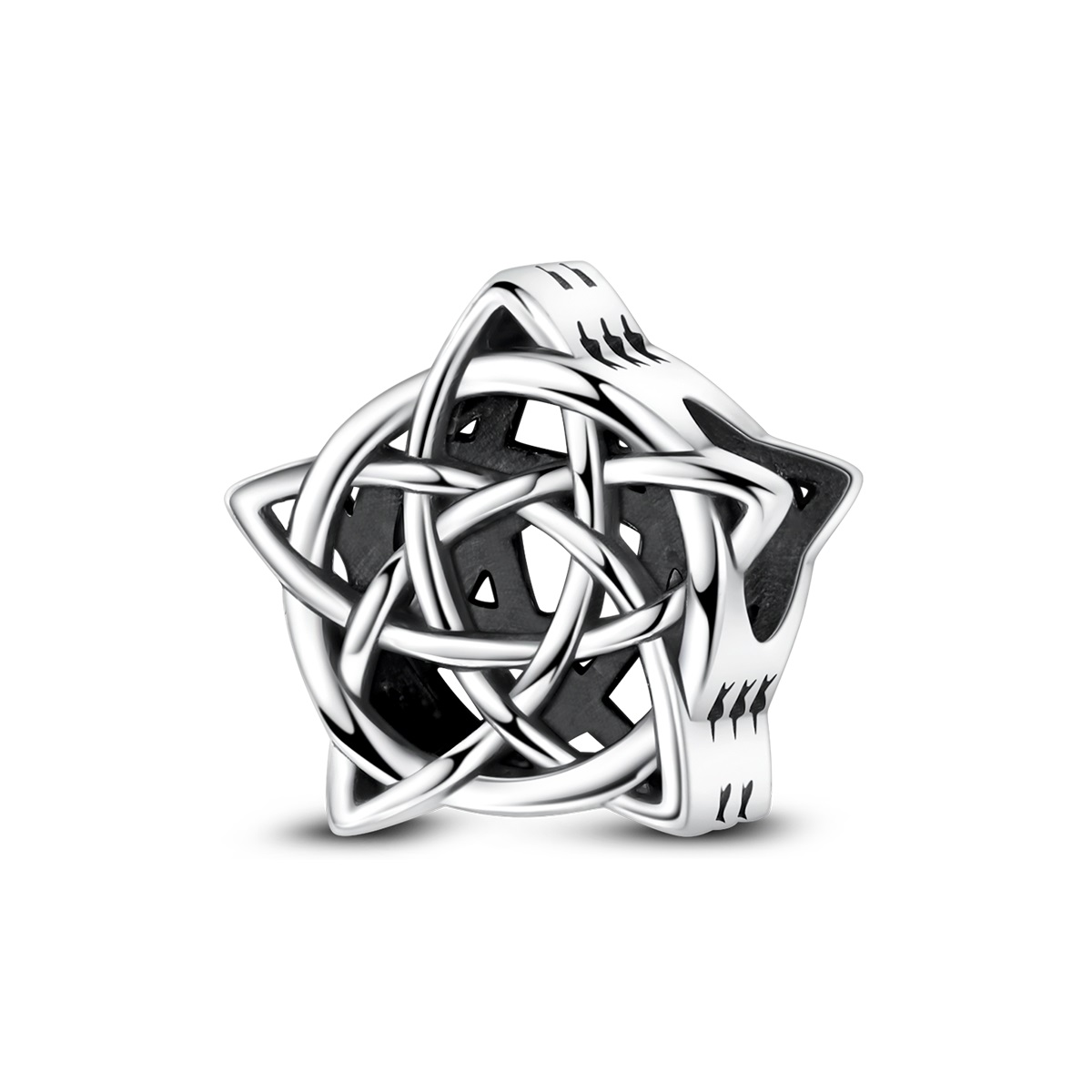 PANDACHARMS Fünfeckig Geflochtener Stern Charm, SKU C04062