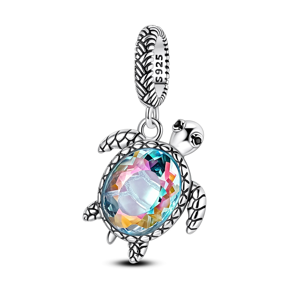 PANDACHARMS Perlmuttfarbene Wasserschildkröte Charm Anhänger, SKU C04066