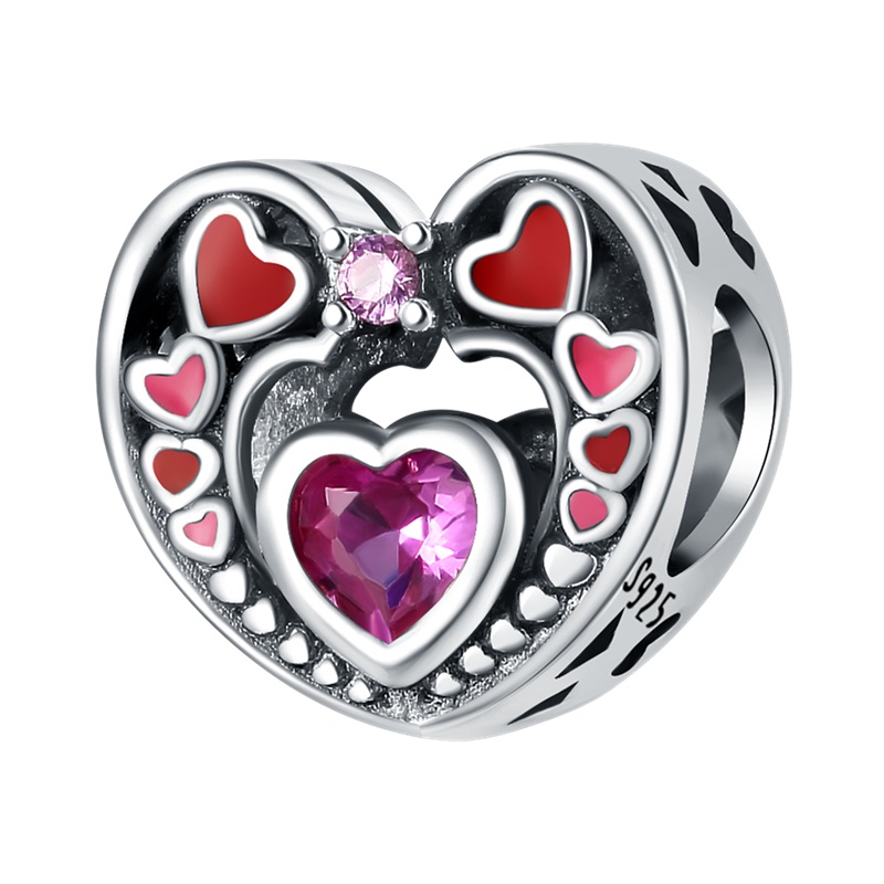 PANDACHARMS Pinke Herzgeschenke Charm, SKU C04067