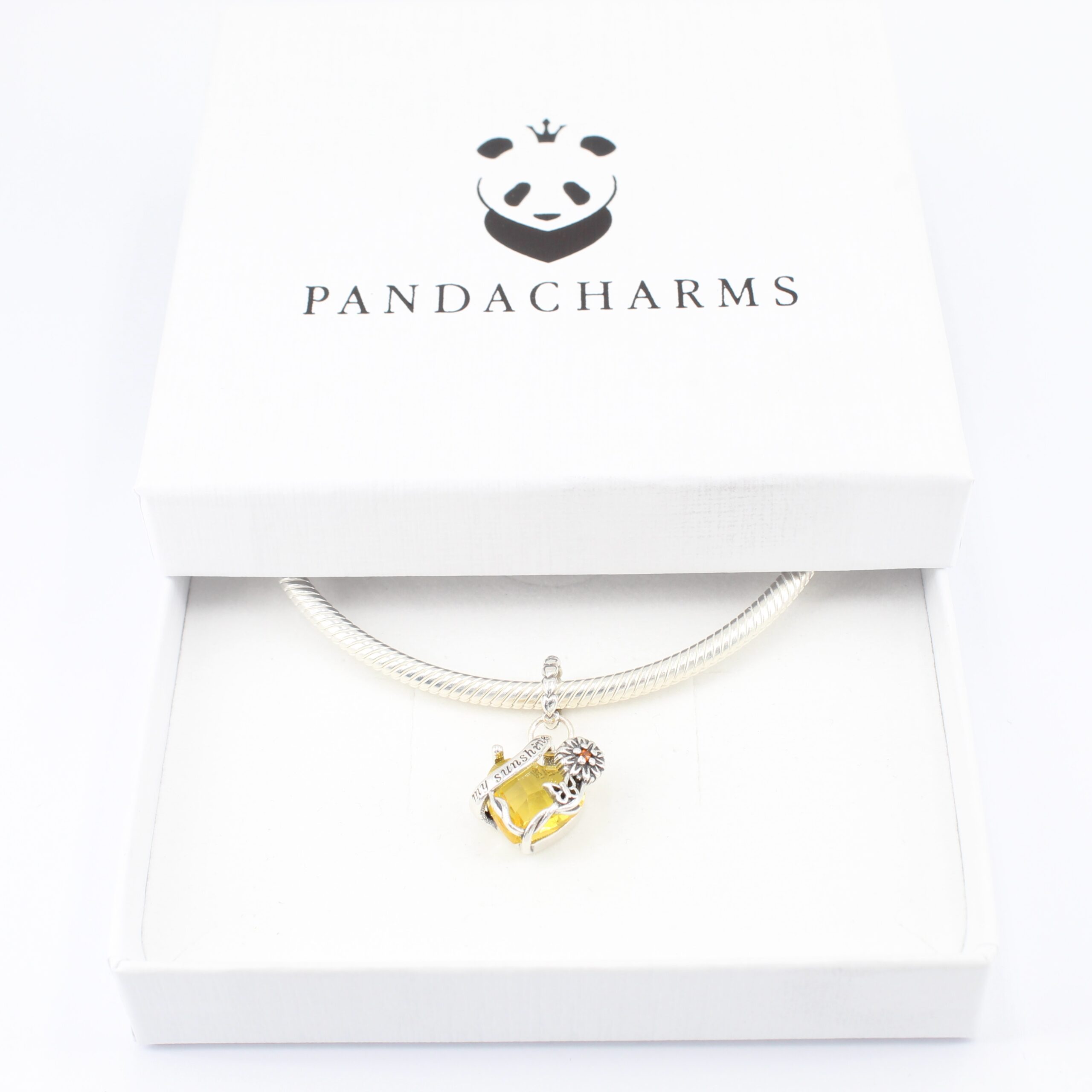 Bernsteinfarbenes Sunshine Herz Charm Anhänger 3 Bernsteinfarbenes Sunshine Herz Charm Anhänger