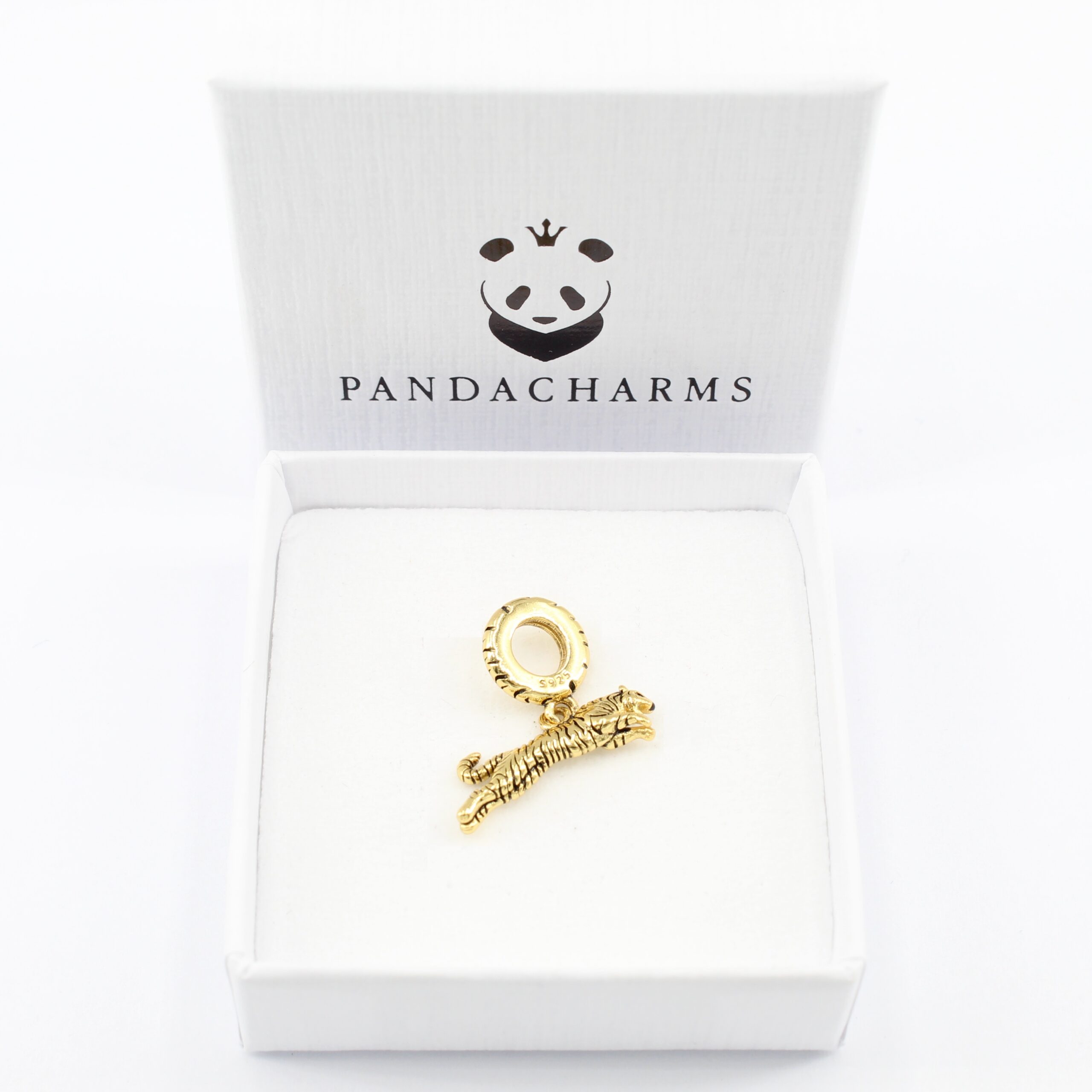 Alternative view of Goldener Tiger Charm Anhänger