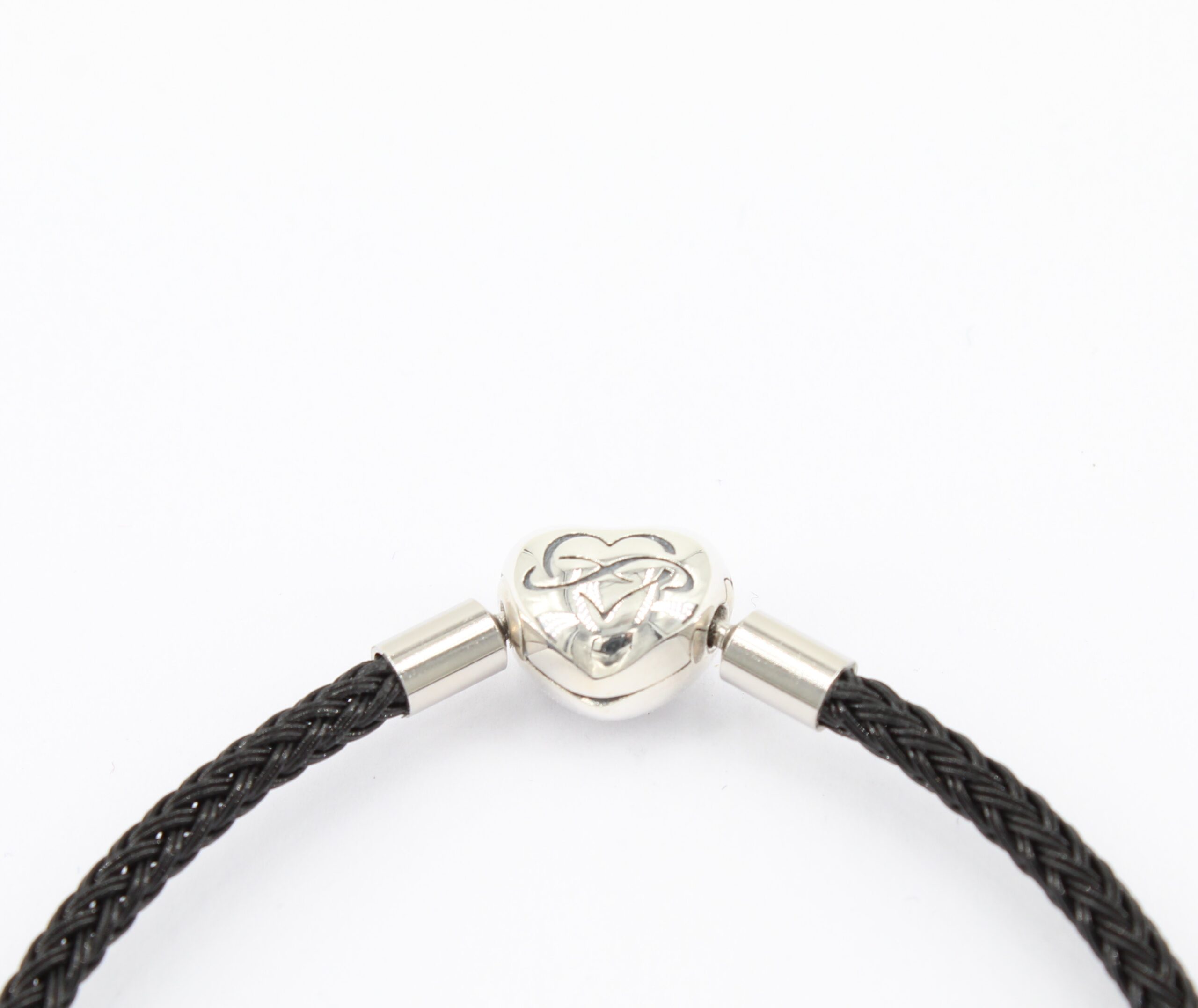 Schwarzes Charm Armband Forever Herz 4 Schwarzes Charm Armband Forever Herz