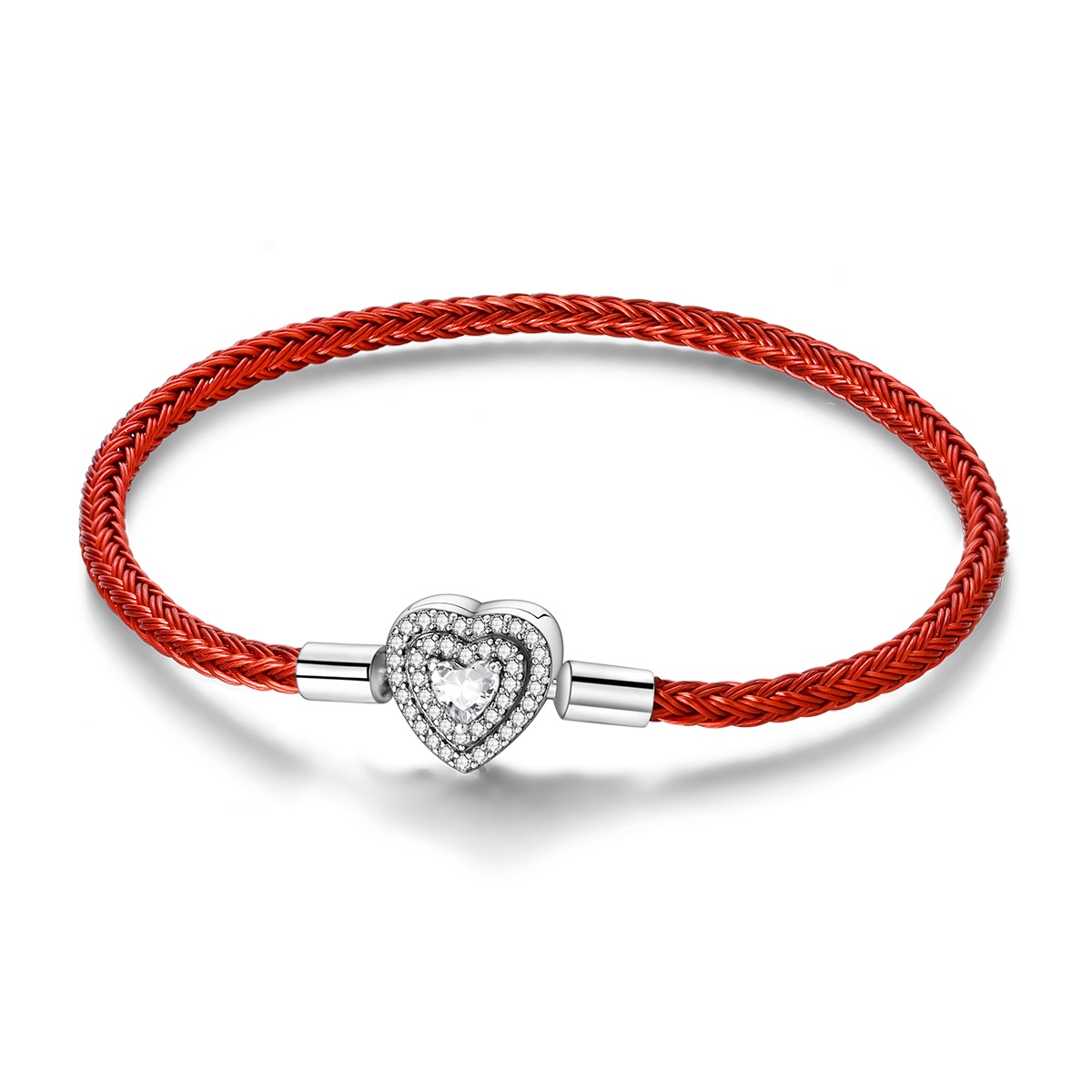 PANDACHARMS Rotes Charm Armband Forever & Always Herz, SKU B04111