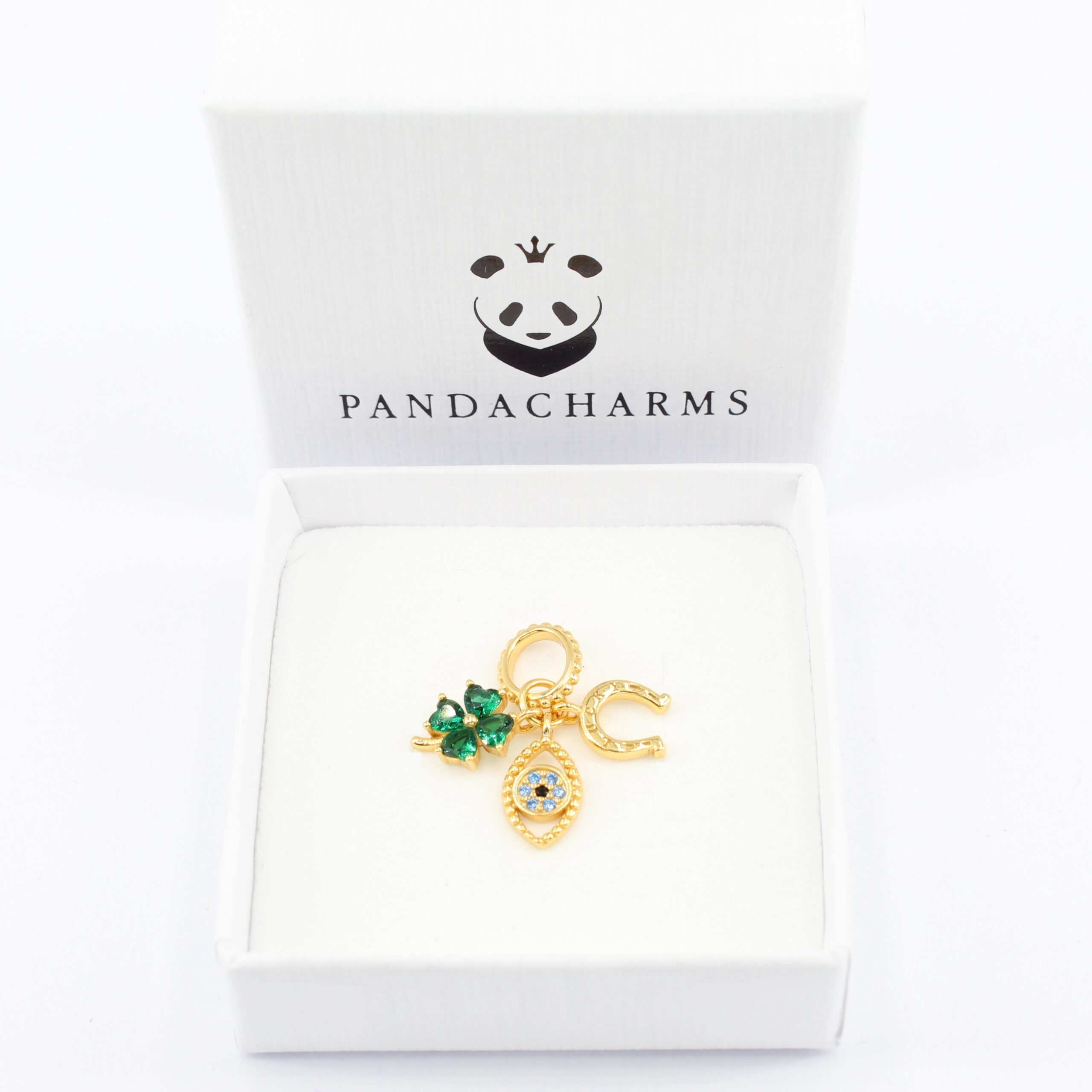 Alternative view of Alle Glücksbringer Gold Charm Anhänger