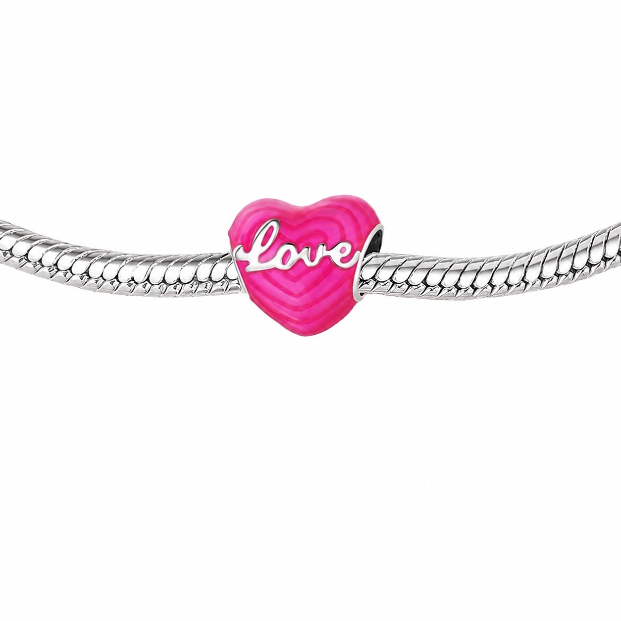 Alternative view of LOVE Pinkes Herz Charm