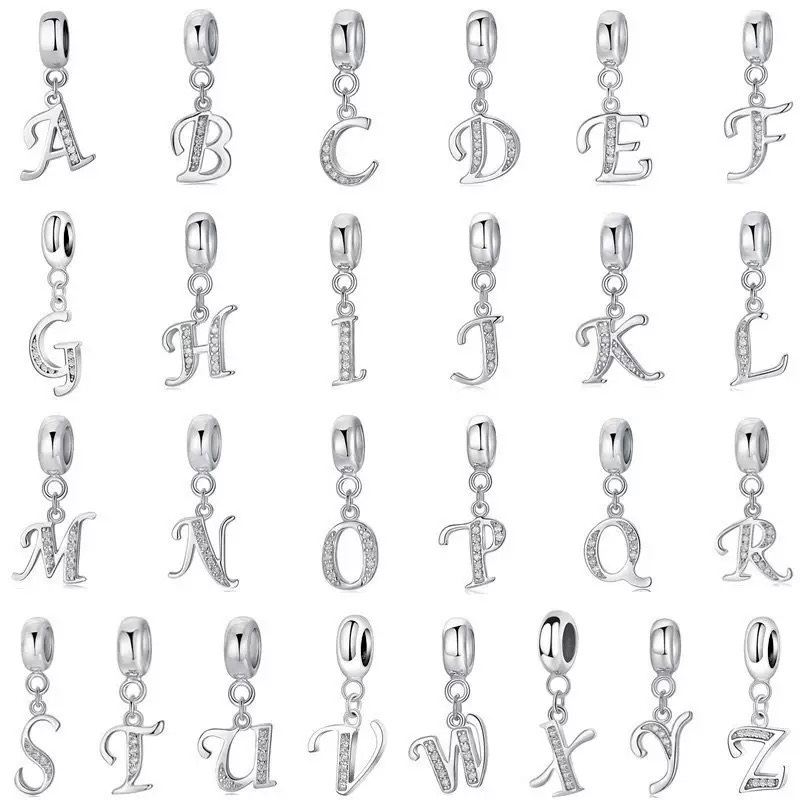 PANDACHARMS Eleganter Buchstabe Charm Anhänger, SKU C03101-x