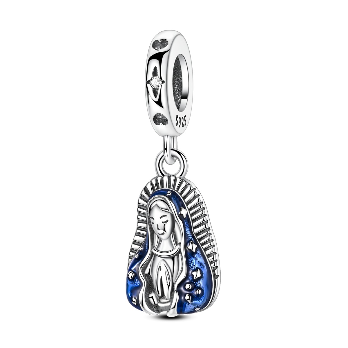 PANDACHARMS Blaue Madonna Charm Anhänger, SKU C04095