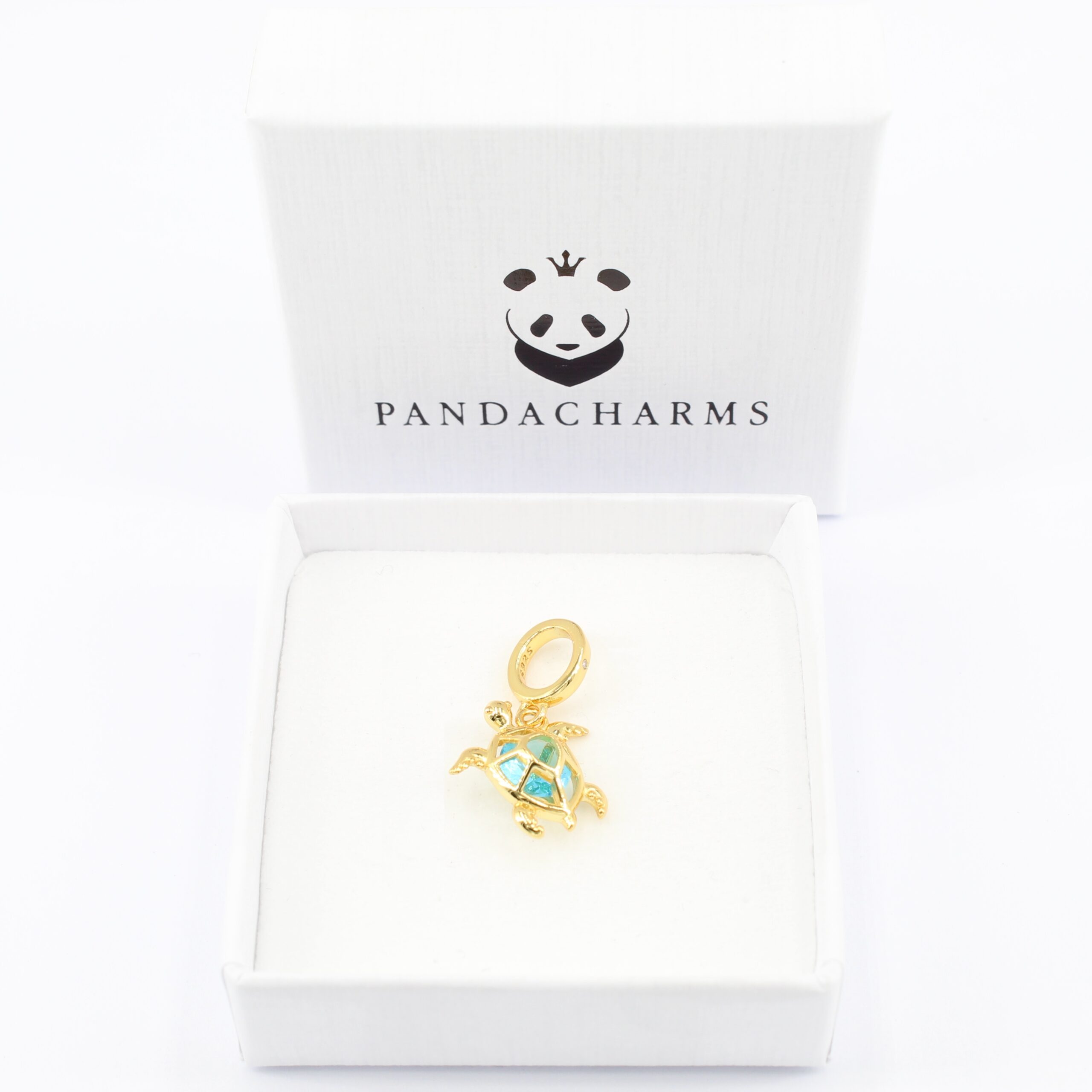 Alternative view of Goldene Wasserschildkröte Charm Anhänger